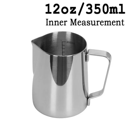 Coffee Latte Milk Frothing Jug Milk Frother Pitcher Stainless Steel Jug Espresso Barista Pitcher Milk Pot Coffee Accessories