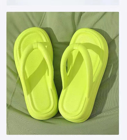 Thick Bottom Flip-flops Summer Fashion Women Slippers Soft Bottom Increase Anti-slip Anti-odor Beach Slippers Zapatos De Mujer
