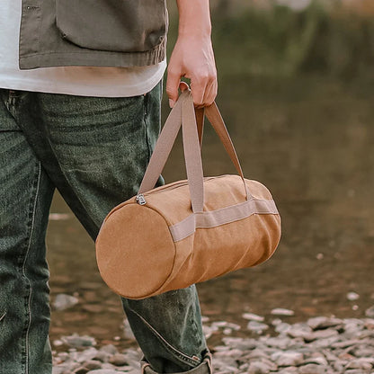 Camping Tools Storage Bag Large Capacity Cylinder Tent Stake Bag Portable Utility Tool Handbag Lightweight for Outdoor Camping