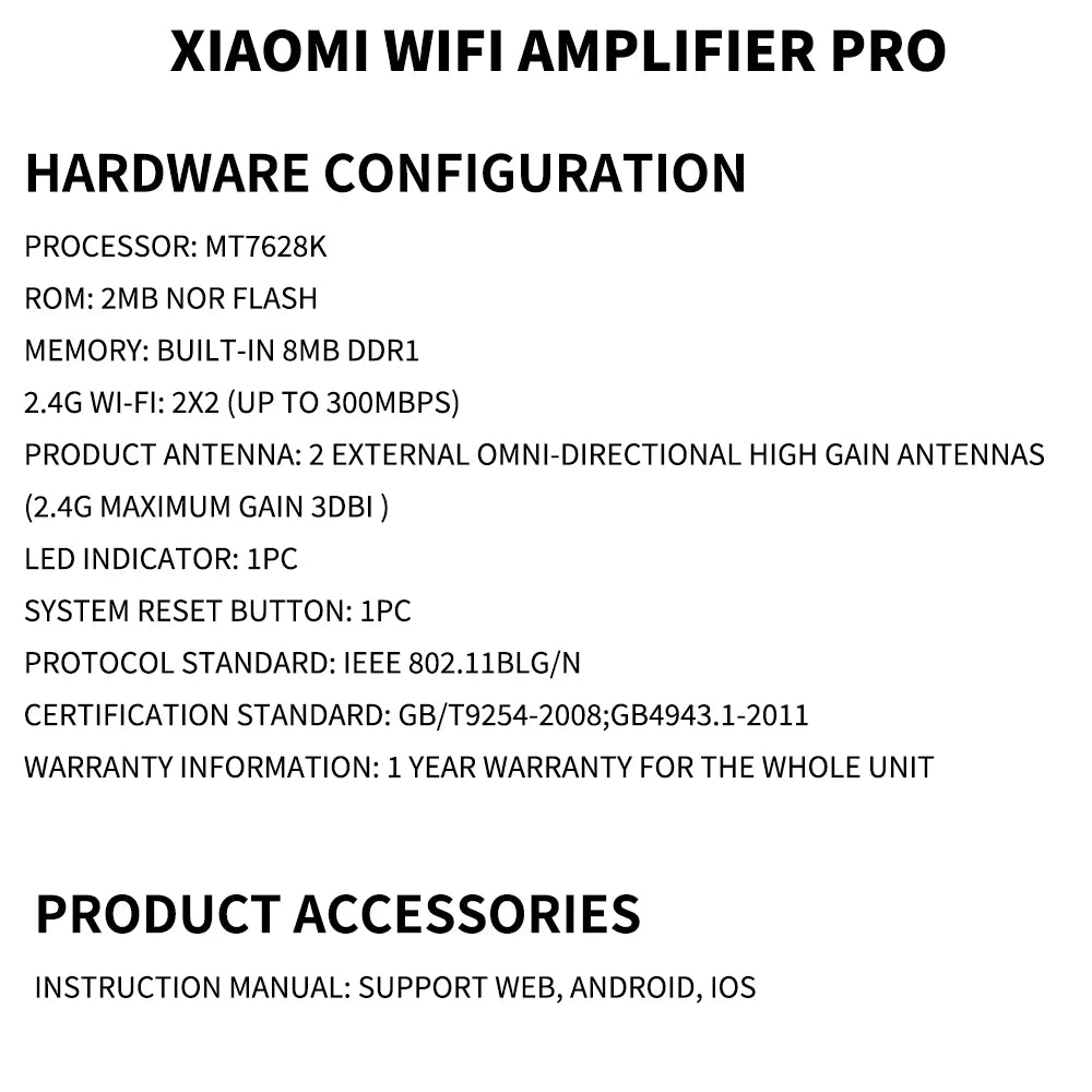 Original Xiaomi Mijia Wifi Amplifier Pro 300M 2.4G Repeater Network Expander Range Extender Roteader Mi Wireless Wi-Fi Router
