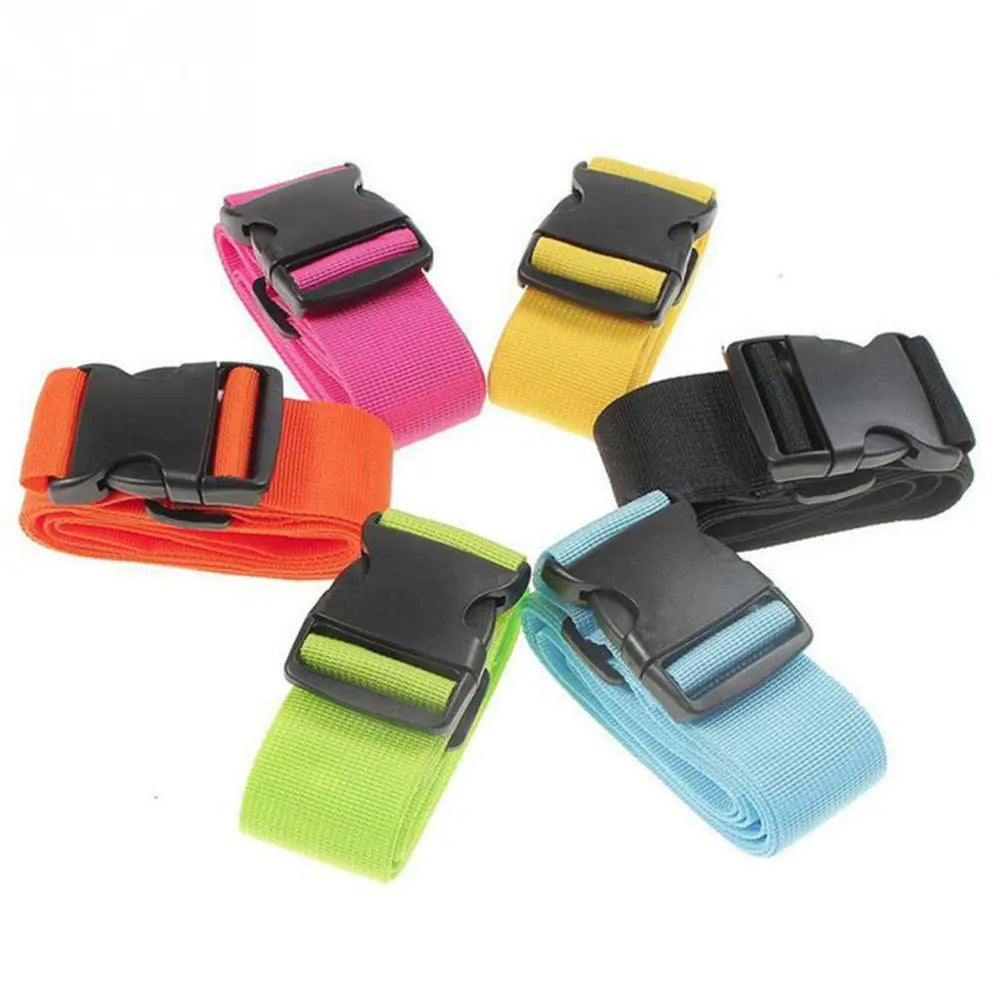 Luggage Safe Straps One Word Luggage Buckle Strap Baggage Packing Belts Adjustable Travel Accessories