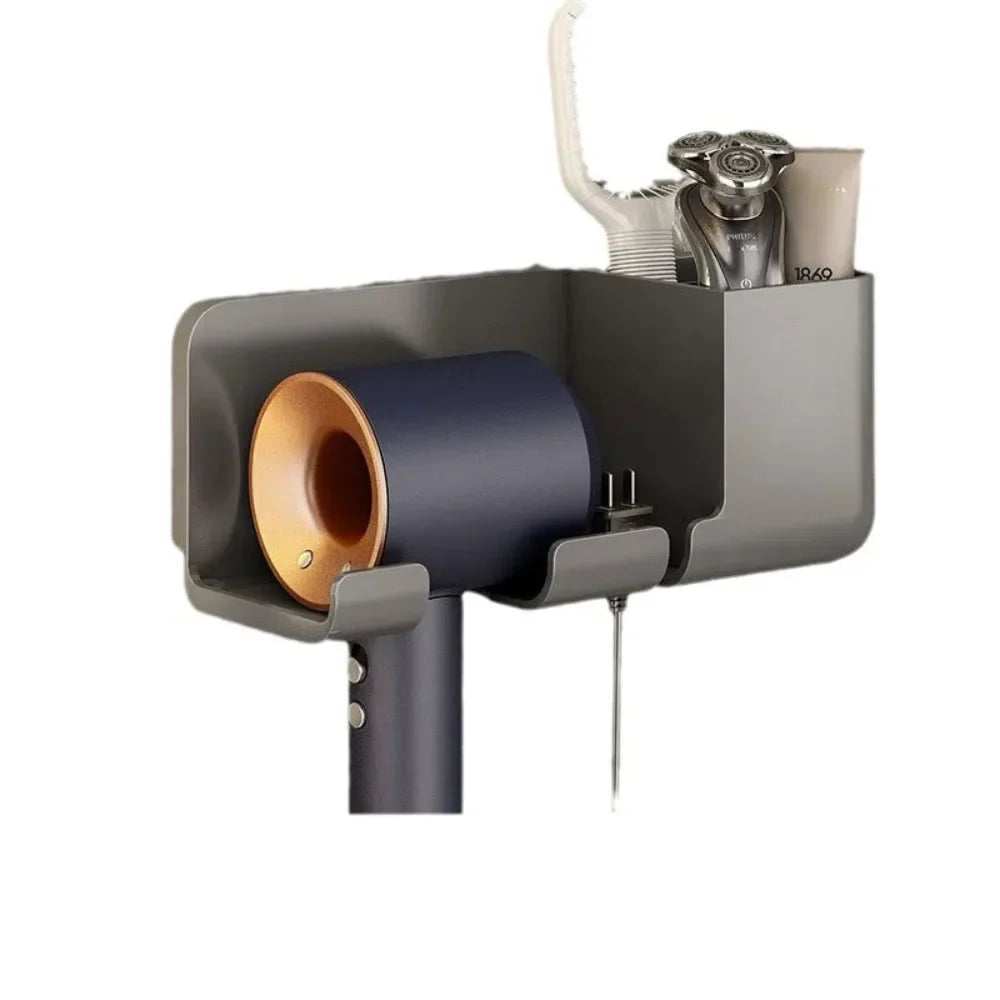 Wall-mounted hair dryer rack No punching hair dryer rack Toilet hair dryer bracket Bathroom hair dryer hanger