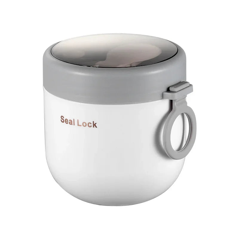 Portable Breakfast Cup With Lid and Spoon Multifunction Oatmeal Cup Cereal Nut Yogurt Mug Snack Cups Small lunch box soup bowl