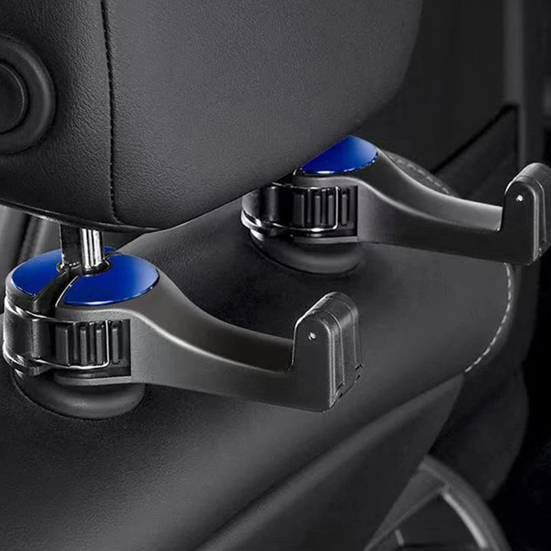 1pc With Phone Holder 360° Rotation Car Seat Back Hooks Auto Headrest Hanging Clothes Umbrella Stand Support Hook Car Supplies
