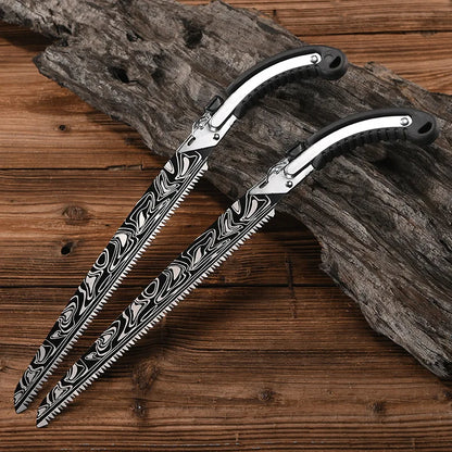 Damascus Waist Saw Pruning Saw Alternate Blade Straight Saw Hand Logging Saw Pruning Saw Garden Saw Outdoor Hand Saw