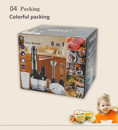 Houselin Immersion Blender Handheld Hand Blender 700W, Blender with Chopper for Baby Food and Smoothies