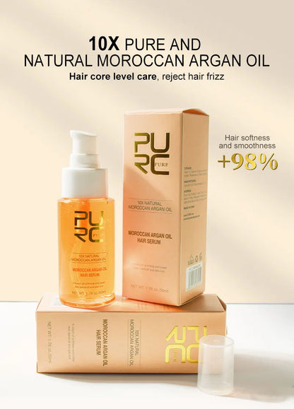 PURC Morocco Argan Oil Hair Serum Smoothing Repair Damaged Frizz Hair Treatments Nourishing Anti Dandruf Hair Care Product