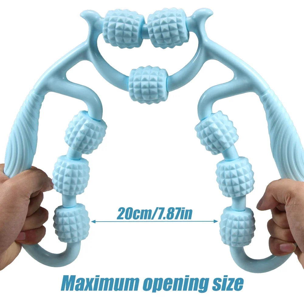 1Pcs 9-Wheel Fascia Muscle Roller,Cellulite Roller,Massage Roller for Relieve Muscle Soreness Thigh,Calf, Arm Reduce Cellulite