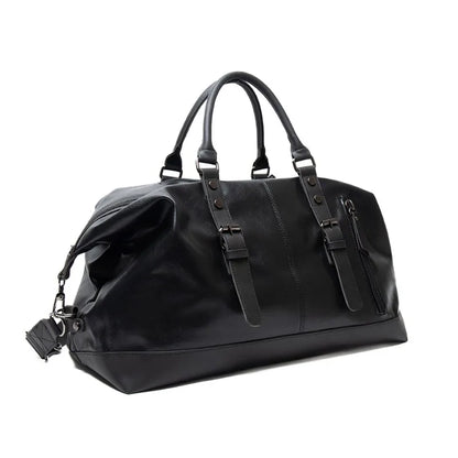 2025 New Men Travel Totes Crossbody Shoulder Bags Large Capacity Handbag Fashion Top-Handle Bag Waterproof PU Leather Laptop Bag