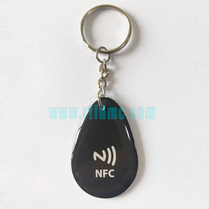 Google Review NFC Epoxy Tag NFC Key Tag Proximity 13.56MHz RFID  Keychain for Increase Google Reviews
