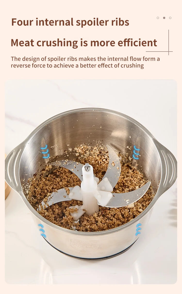 5L Electric Food Chopper Vegetable Chopper Small Food Processor Meat Grinder Mixer Electric Dicer Baby Food Processor