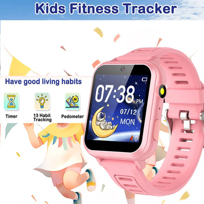 Children's Wristwatch 24 Games Kids Smart Watch Music Play Pedometer Tracker Time Display Video Audio Record Torch Smartwatch