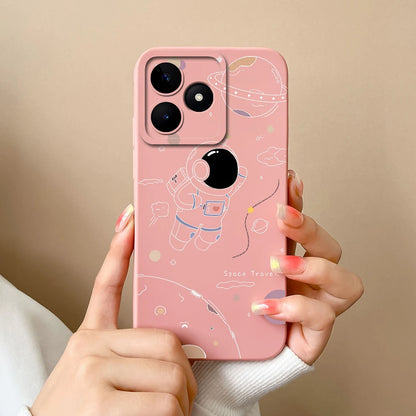 Case For Realme Note 50 Flower Painted Upgrade Lens Protection Soft Back Cover Model RMX3834 Liquid Silicone Phone Protectors
