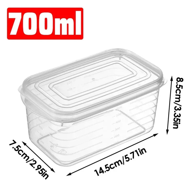 1/3/5pcs Refrigerator Storage Box Fridge Organizer Fresh Vegetable Fruit Storage Container Food Crisper Box Kitchen Organizer