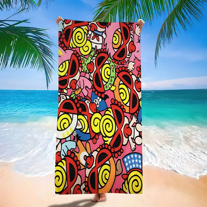 Japan Fashion H-Hysteric M-Mini Cartoon Beach Towel Cute Kawaii Room Decor Bath Girls Children Hand Towels For Bathroom Shower