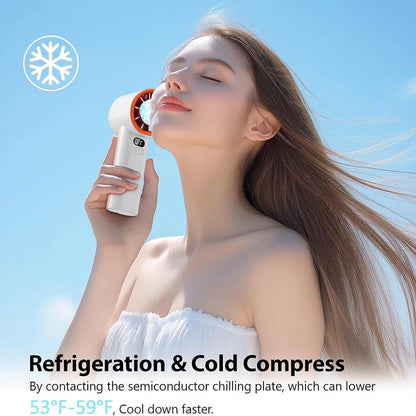 HandFan High Speed Handheld Cooling Fan Portable Mini Hand Fan 120 Speeds Adjustable Digital Display for Travel Beach Outdoors