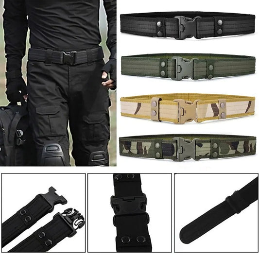 Men's Belt Outdoor Camouflage Tactical Belt Oxford Cloth Belt Mountaineering Belt Nylon Wide Waist Belt Work Belt Neutral Belts
