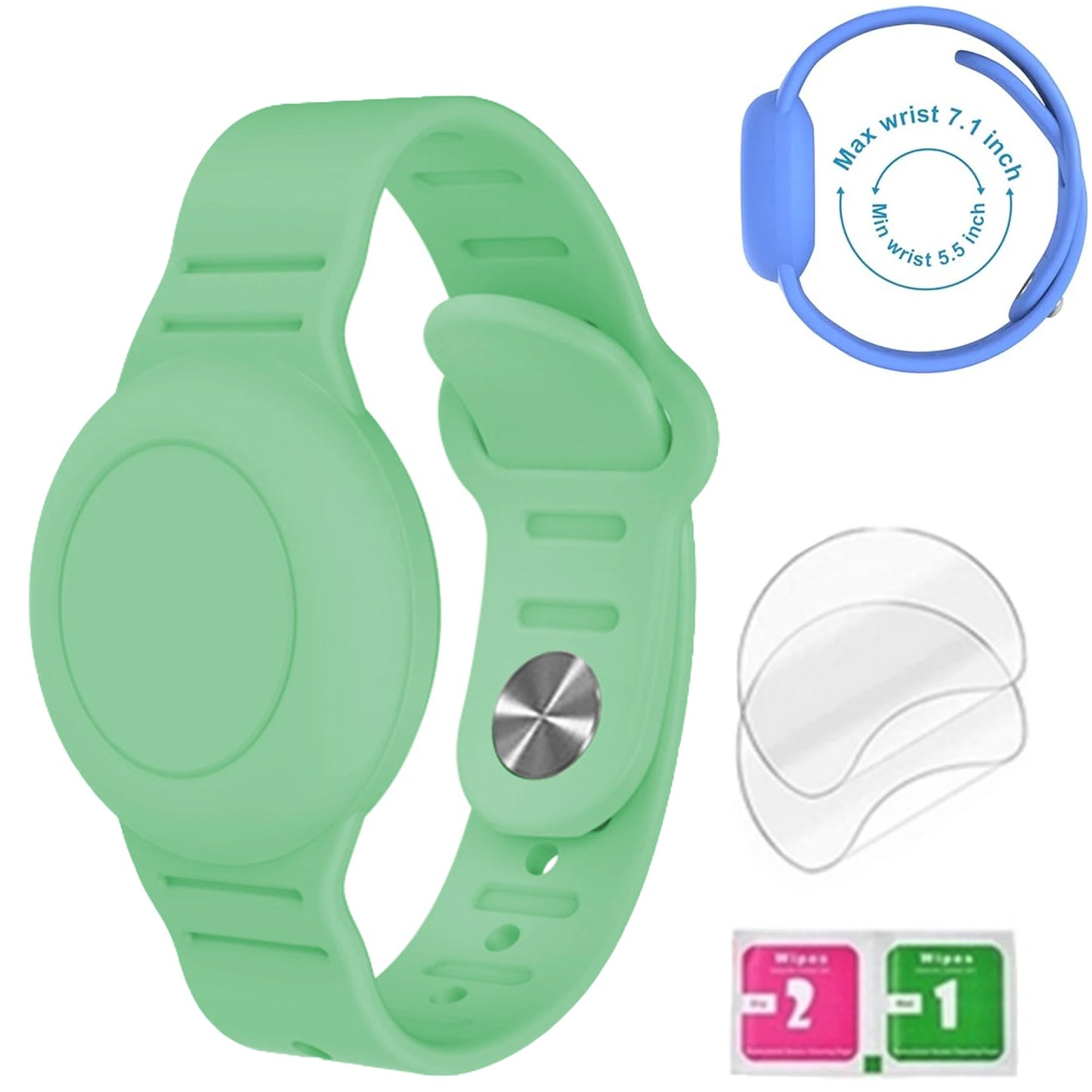 Silicone Steel Clip Compatible with Apple AirTag - Protective Silicone Clip for Tracker Protect Keychain Silicone Cover