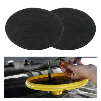 38cm Oil Drain Splash Pad, 2 Pcs No Splatter Pad Round Pad for Car Changing Oil Transmission Drain Pan