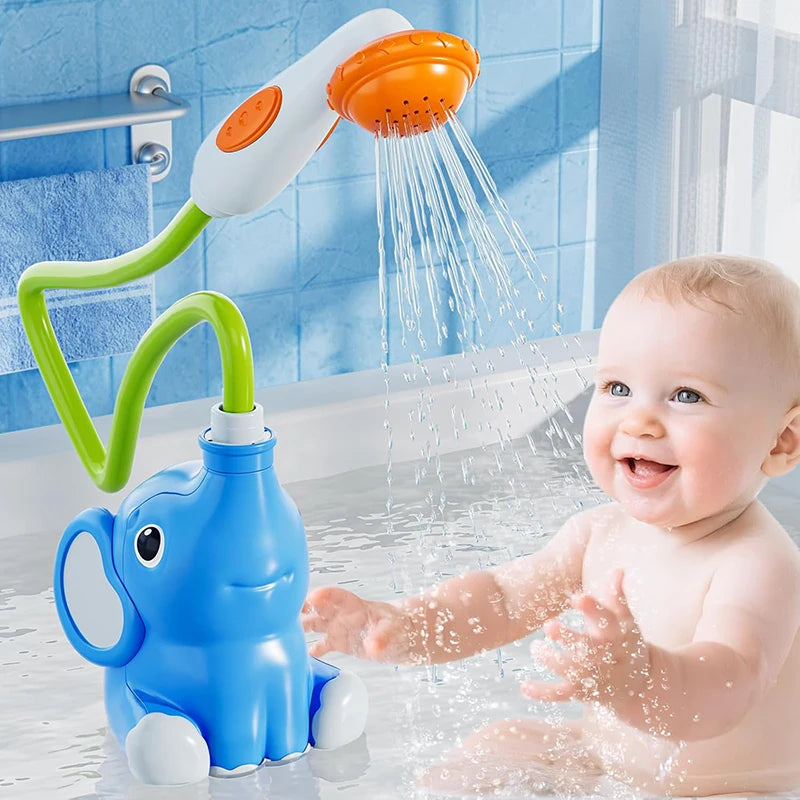 2025 new Baby Bath Shower Head Toys for Kids Ages 2-4 Bath Toys for Infants with Elephant Water Pump for Kids 3-5 Kids Bath Toys