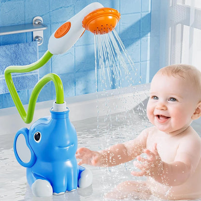 2025 new Baby Bath Shower Head Toys for Kids Ages 2-4 Bath Toys for Infants with Elephant Water Pump for Kids 3-5 Kids Bath Toys