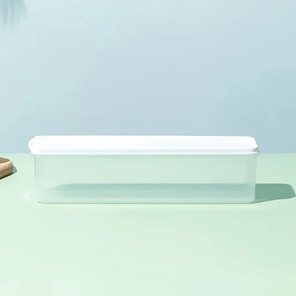 1pc Long Rectangular Food Storage Containers, Plastic Reusable Refrigerator Organizer Boxes Kitchen Accessories