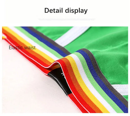Sexy Mens Underwear Rainbow Belt Briefs Fashion Cotton Panties Youth Breathable Underwear Briefs Low Waist Underpants For Male