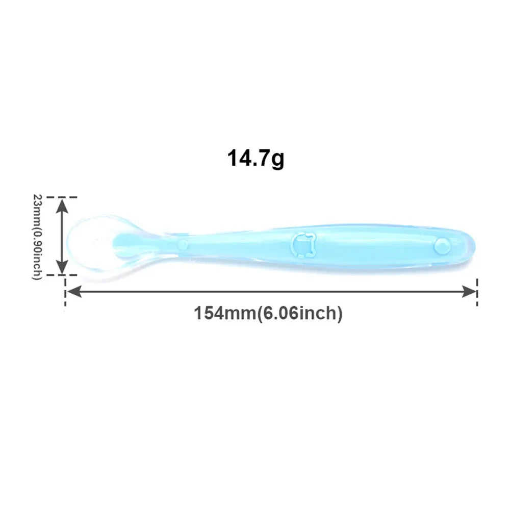 2 pcs Silicone Spoon for Baby Infant Feeder Spoons for Children Kids Soft Safety Feeding Spoons BPA Free Baby Utensils Flatware