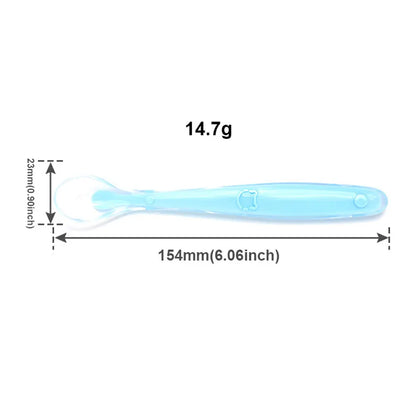 2 pcs Silicone Spoon for Baby Infant Feeder Spoons for Children Kids Soft Safety Feeding Spoons BPA Free Baby Utensils Flatware