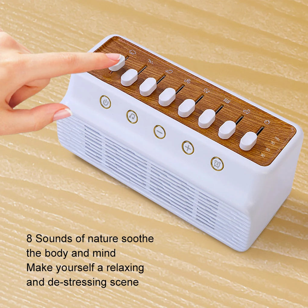 Wireless Bluetooth Speaker Noise Timed Natural Sounds Music Box Improve Sleep Rain Sea Waves Bird Thunder Relax Reduce Stress