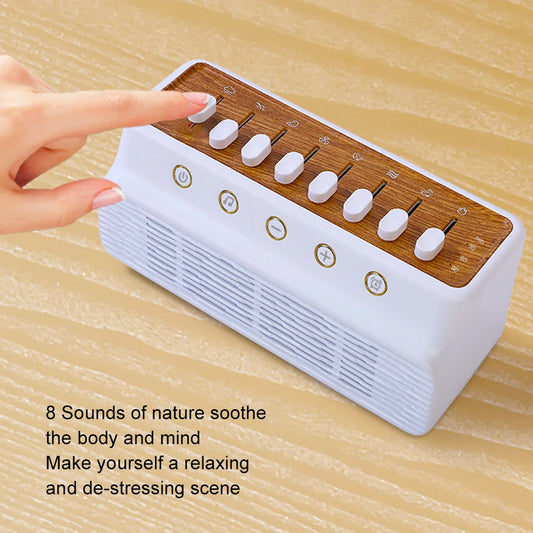 Wireless Bluetooth Speaker Noise Timed Natural Sounds Music Box Improve Sleep Rain Sea Waves Bird Thunder Relax Reduce Stress