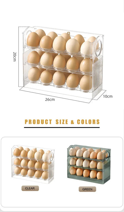 New Egg Storage Box Refrigerator Organizer Food Containers Egg Fresh-keeping Case Holder Tray Dispenser Kitchen Storage Boxes