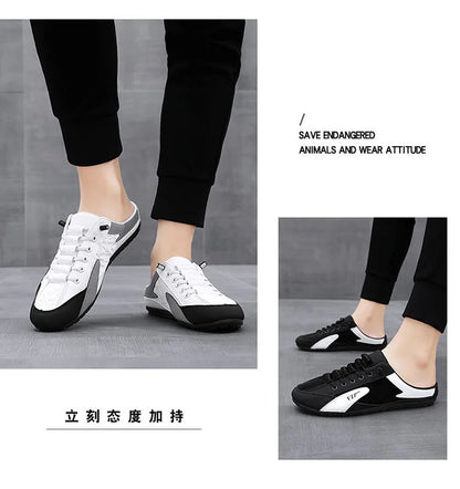 Half Slipper for Men Classic Summer Casual Shoes Men's Flat Shoe Slippers Concise Men Sneakers