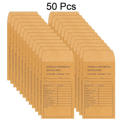 50/100 Pcs Church Supplies Tithe and Offering Envelope  Offering Tithe Envelopes for Religious Church