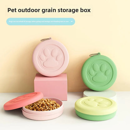 1pc Pet Travel Bowl Pet Outdoor Portable Dog Food Bowl Snack Box Multifunctional Dog and Cat Outdoor Bowl Feeding Water