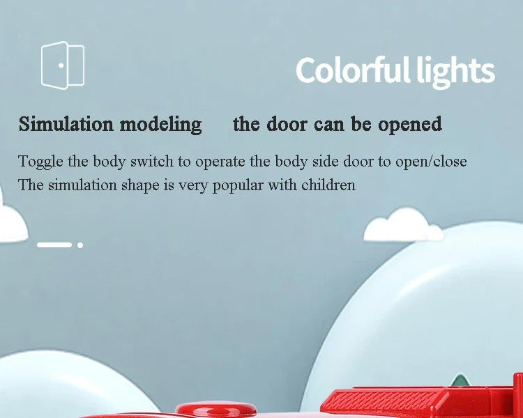 High Quality Simulation Bus Large Size Drop-resistant Light Music Inertia Bus Model Pull Back Car Educational Toys Gifts