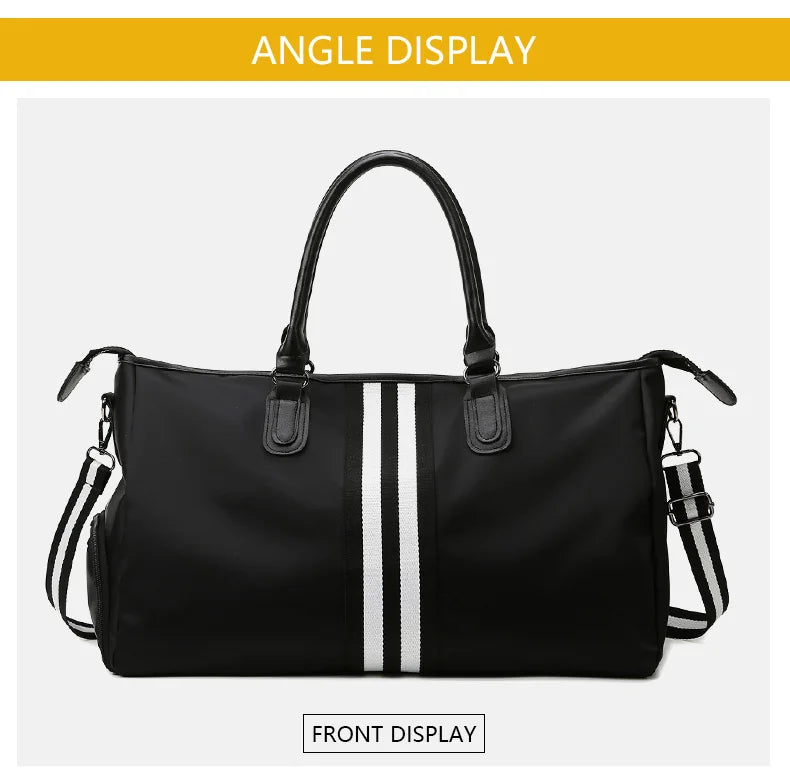 Personalized Travel Bag Men's And Women's Handbags Sports Training Yoga Bag Waterproof Weekend Bag Customized Logo Name Pattern