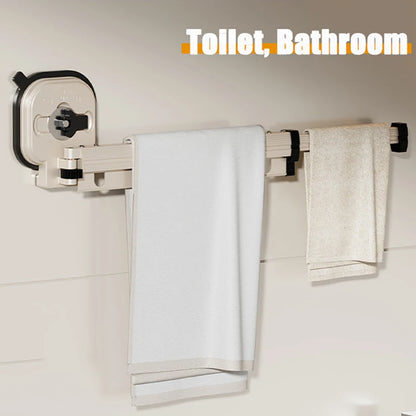 Retractable Clothes Hanger Wall Mounted No Punching Laundry Drying Rack Foldable Drying Racks Space Saving For Bathroom Balcony