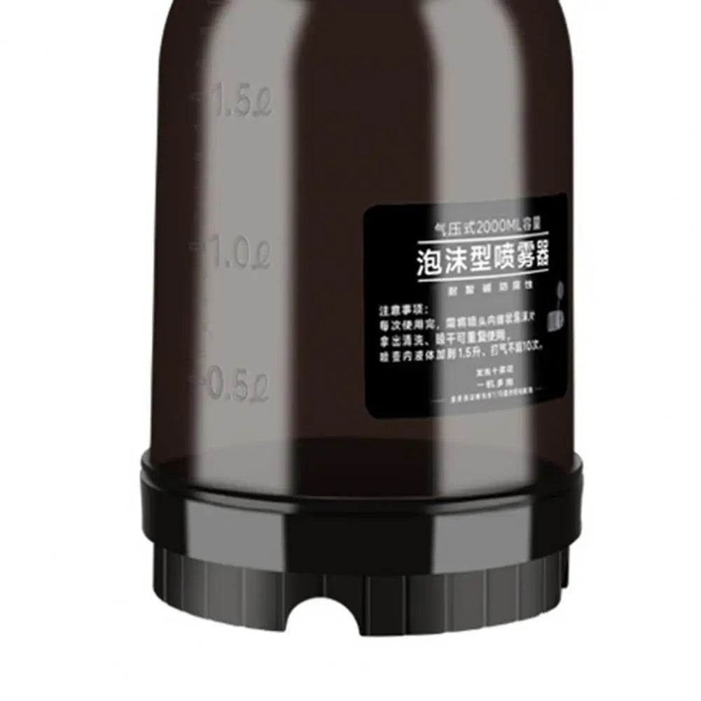 2L Pressure Sprayer Bottle With Ergonomic Handle Leakproof Hand Snow Foam Sprayer Water Pump Bottle With 2 Replacement Nozzles