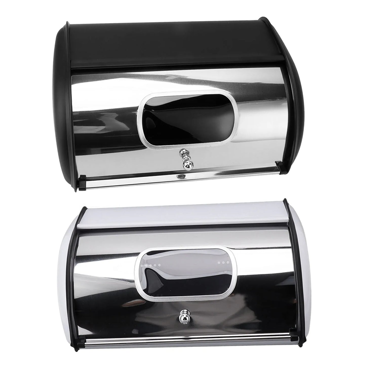 Bread Storage Holder Bread Bin Bread Box Bread Holder Storage Container With Small Window for Kitchen Countertop Iron Bread Bin