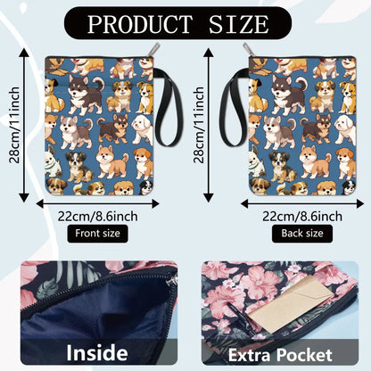 Flower Book Covers Daisy Book Protector Black Vintage Book Sleeve for Paperbacks Washable Fabric Cloth Book Cover with Zipper