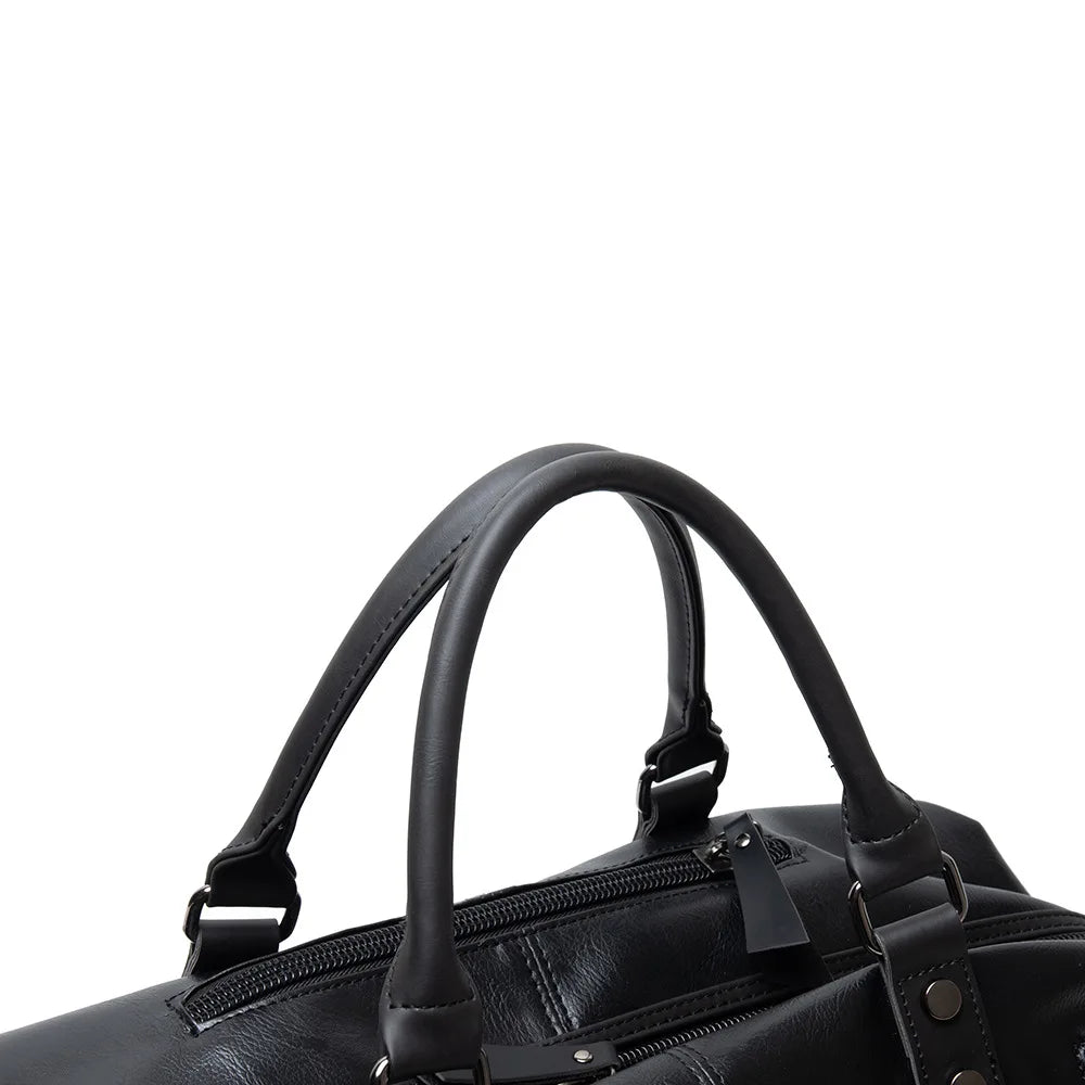 2025 New Men Travel Totes Crossbody Shoulder Bags Large Capacity Handbag Fashion Top-Handle Bag Waterproof PU Leather Laptop Bag