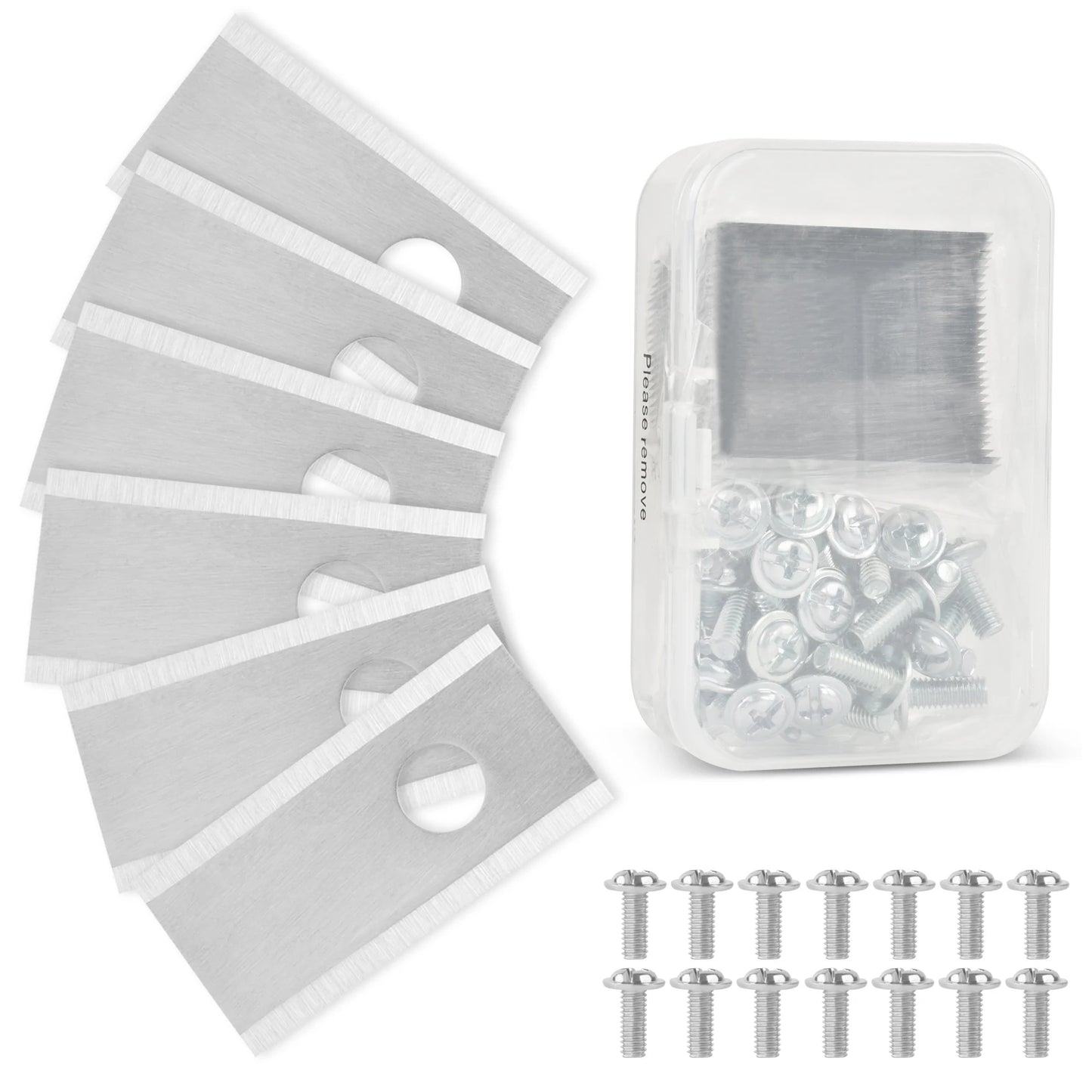 36*18*0.9mm 30pcs Replacement Blades for Robot Lawn Mower for Worx LandXcape Lawn Mower Blades Titanium Robot Lawn Mower Blades