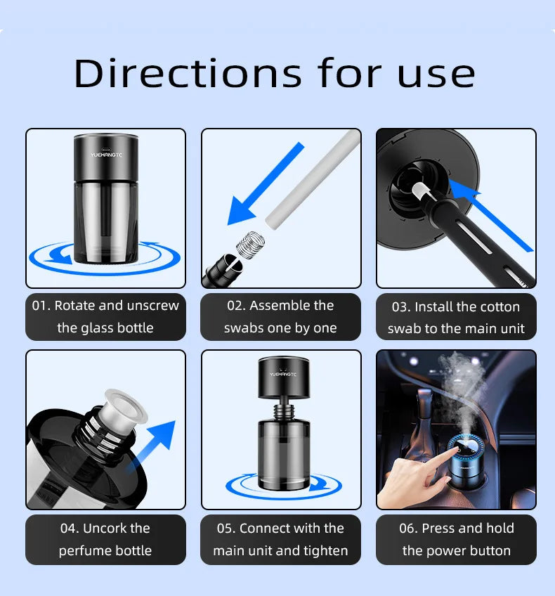 Spray Aroma Car Decorations Accessories With Aromatherapy High-End Car Air Freshener Electronic Car Fragrance Auto Deodorization