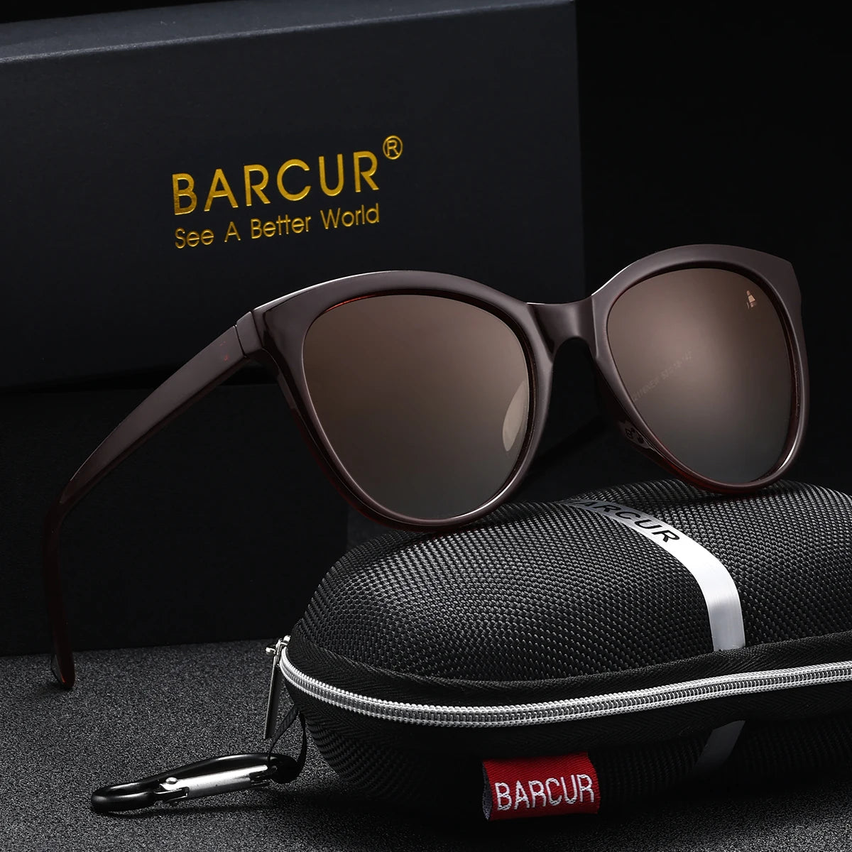 BARCUR 1 PCS Trendy Women's Pink Sunglasses PC Cat Eye Frame Fashion Apparel Accessories Men's and Women's Polarized Sunglasses