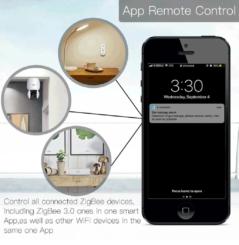 Tuya Zigbee Hub Smart Gateway Wi-Fi Bluetooth Mesh  Muti-Mode Wireless Bridge For Smart Home var Smart Life APP Remote Control