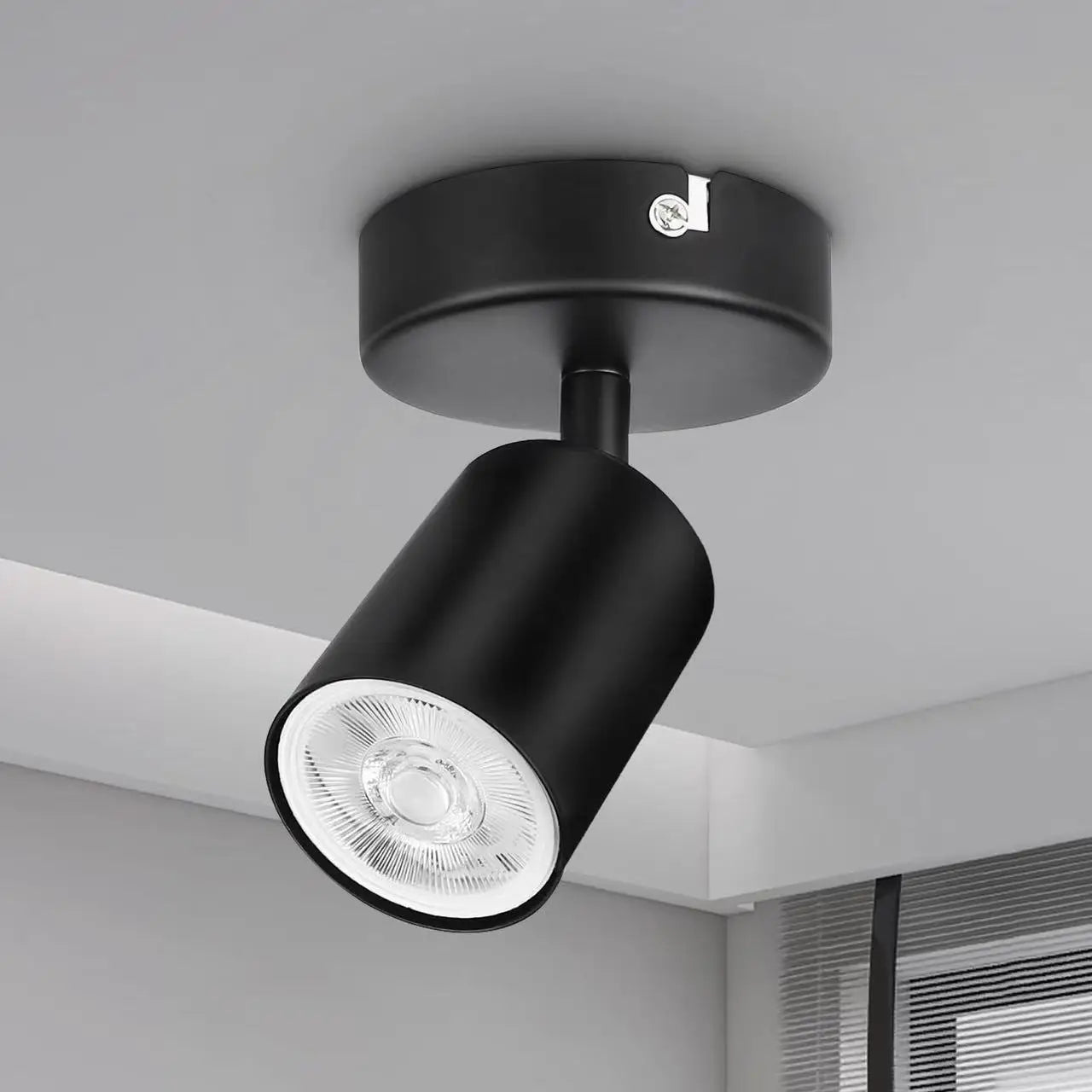 Modern LED Ceiling Light -  GU10 Wall Light Black - Energy Saving, Living Room, Bedroom, Kitchen, Easy Installation, Bulb Not In