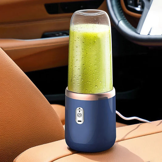Portable 2 Cup Electric Juicer Blender - USB Rechargeable, 6 BladeCordless Personal Blender for Fruits and Vegetables