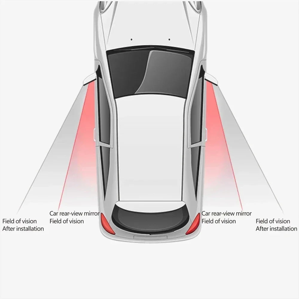 2/1PCS Car Auxiliary Blind Spot Mirror 360° Wide-Angle Adjustable HD Convex Mirrors Automotive Parking Reversing Rearview Mirror