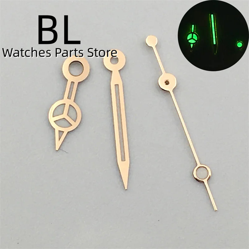 BLIGER 24.5mm Watch Dial Hand Set Sunburst Gray Rose White Mother Pearl Dial Roman Diamond Index Fit NH05 Movement Women Watches